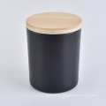 Wholesale Empty Luxury Matte Black Frosted Glass Candle Jar with Lid